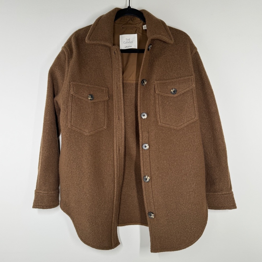 Aritzia Wilfred Ganna Shirt Jacket in Size XS Color Rustical Brown